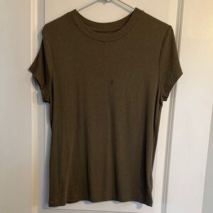 a new day Olive Crewneck Short Sleeve Tee